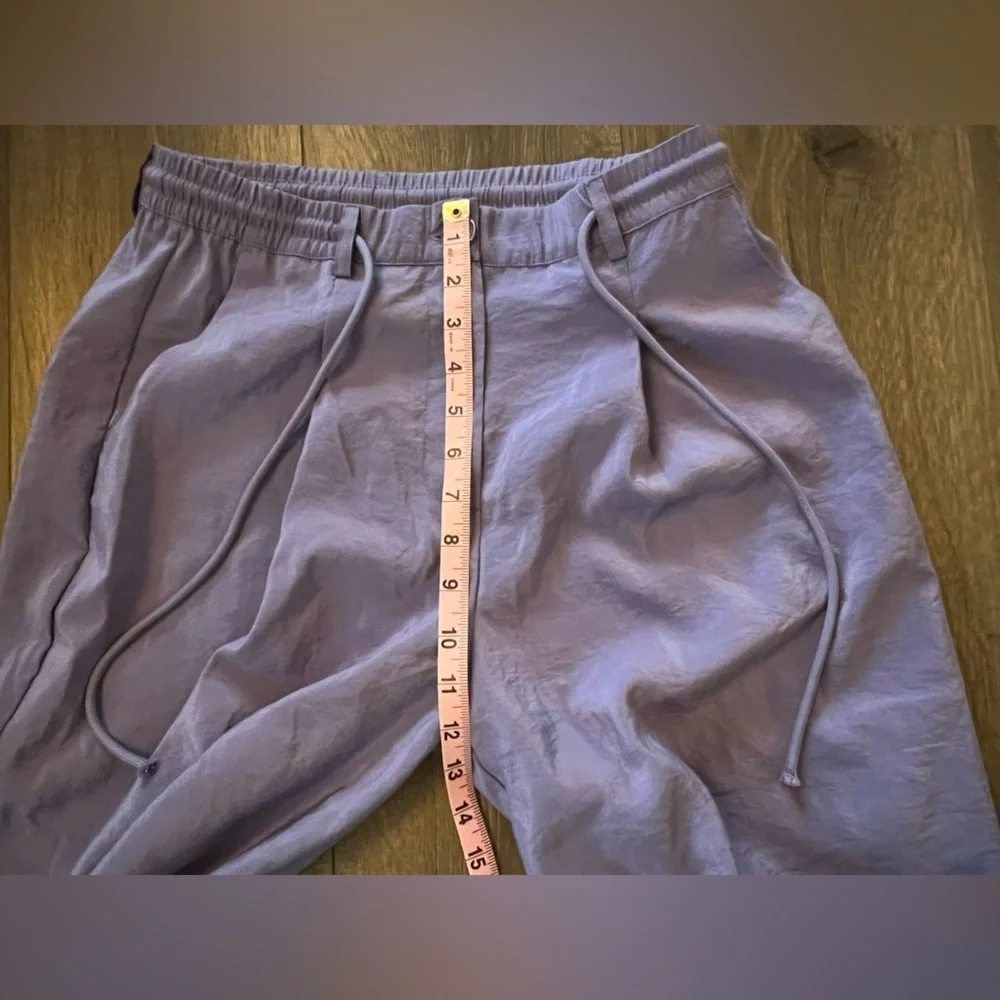 NWT Maeve Anthropologie Wide-Leg Track Pants Purple Size Small Petite - Picture 11 of 12